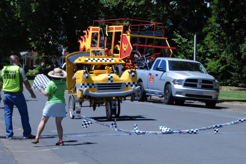 Crossing the finish line in a blaze of glory!