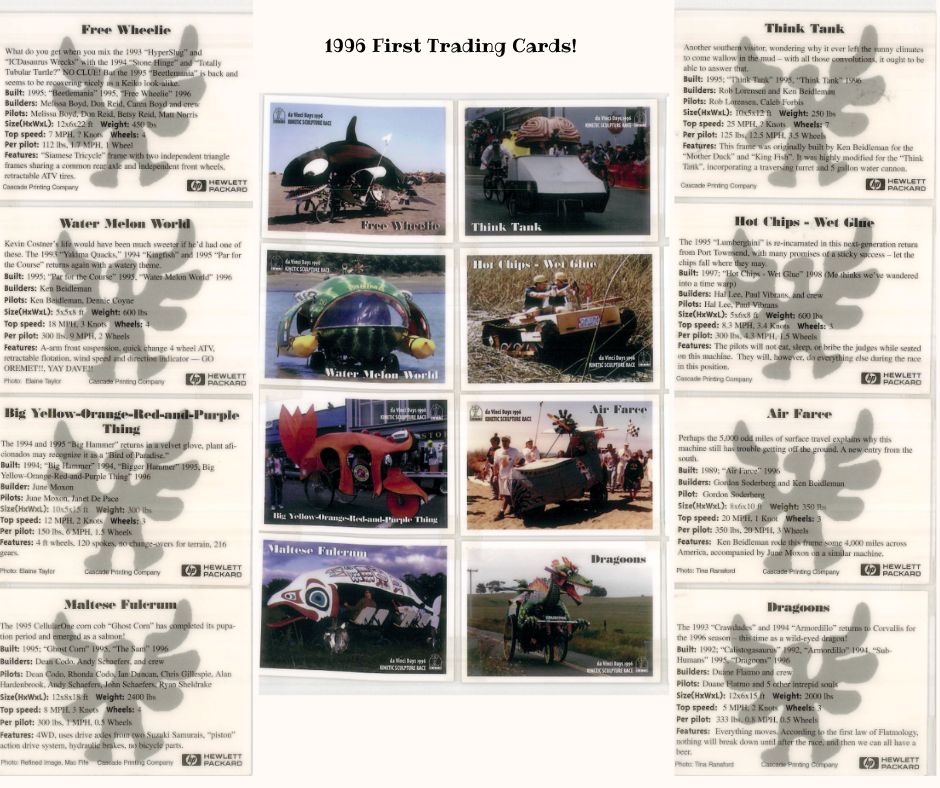 1996 Corvallis Kinetic Sculpture Race Trading Cards