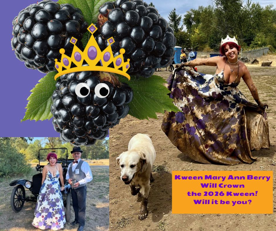 Queen Kween MaryAnn Berry announces Kween Marionberry Contest